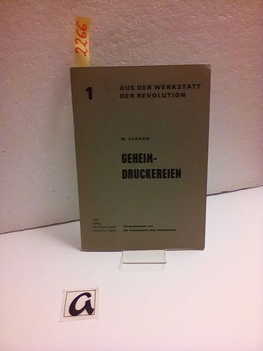 Geheim-Druckereien (Ausgabe 1931)