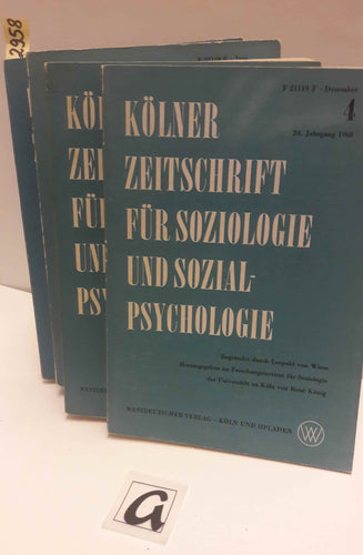 Kölner Zeitschrift für Soziologie und Sozialpsychologie