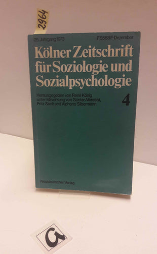 Kölner Zeitschrift für Soziologie und Sozialpsychologie