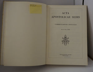 Acta Apostolicae Sedis 1966 Band 1
