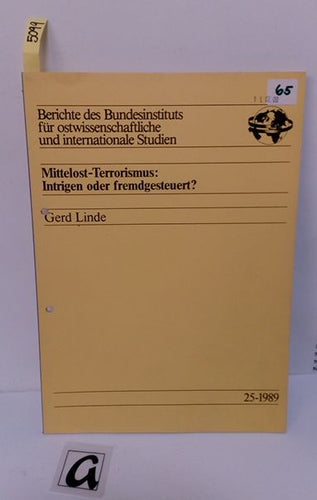 MIttelost-Terrorismus: Intrigen oder fremdgesteuert?