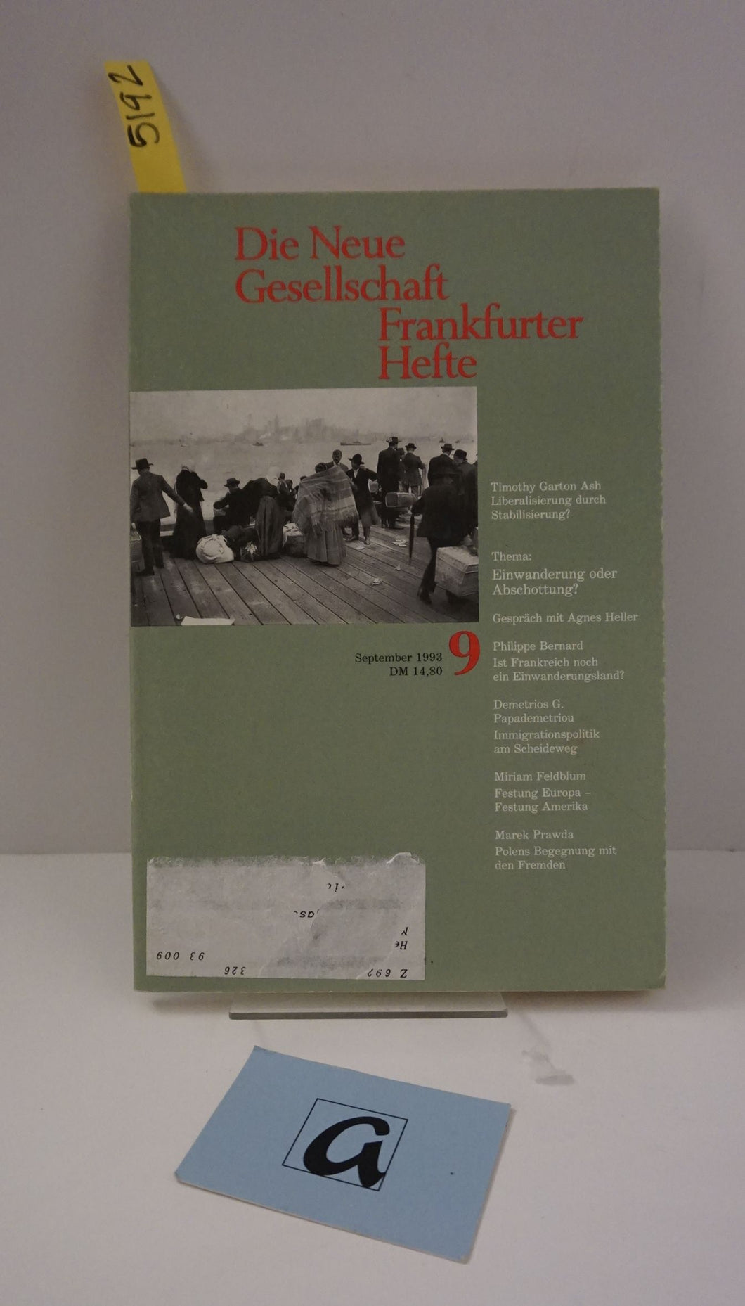 Die Neue Gesellschaft Frankfurter Hefte  September  (9) 1993