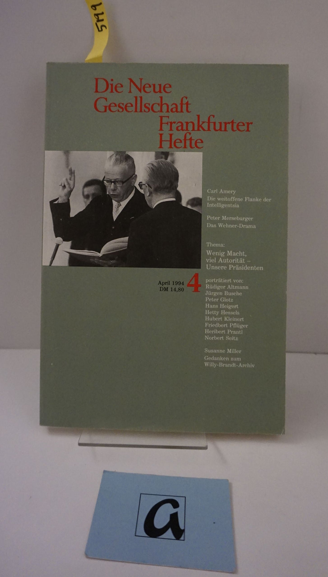 Die Neue Gesellschaft Frankfurter Hefte  April (4), 1994
