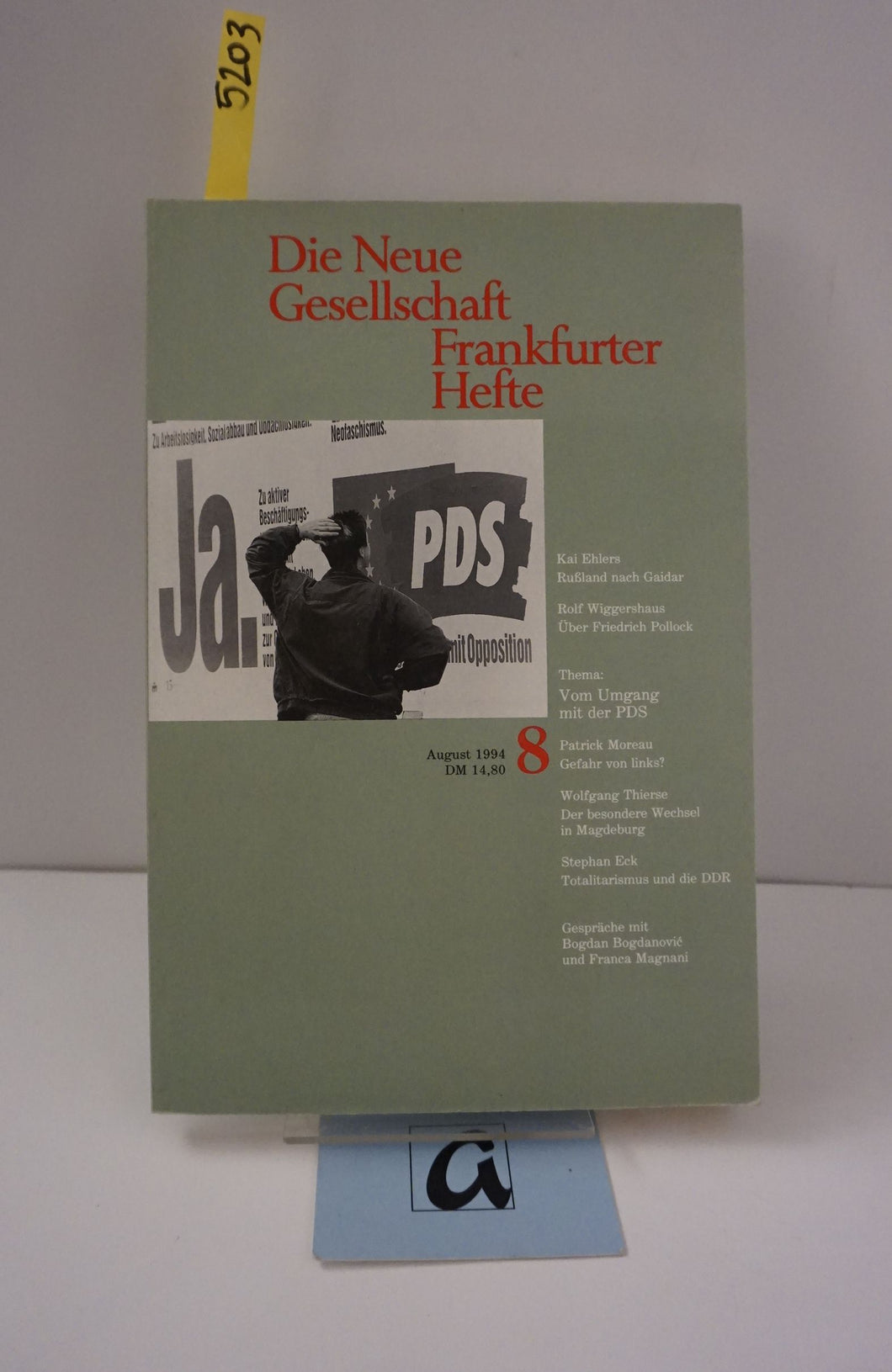 Die Neue Gesellschaft Frankfurter Hefte  August (8), 1994