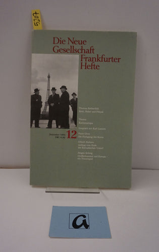 Die Neue Gesellschaft Frankfurter Hefte  Dezember (12), 1994