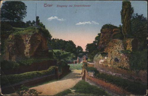 Postkarte Eingang Amphitheater - Trier