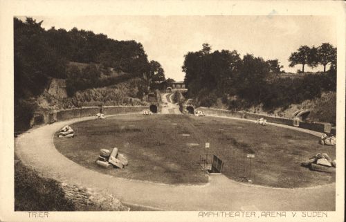 Postkarte Amphitheater, Ansicht Arena - Trier