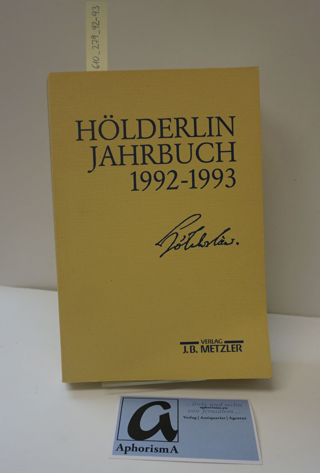 Hölderlin Jahrbuch 1992-1993