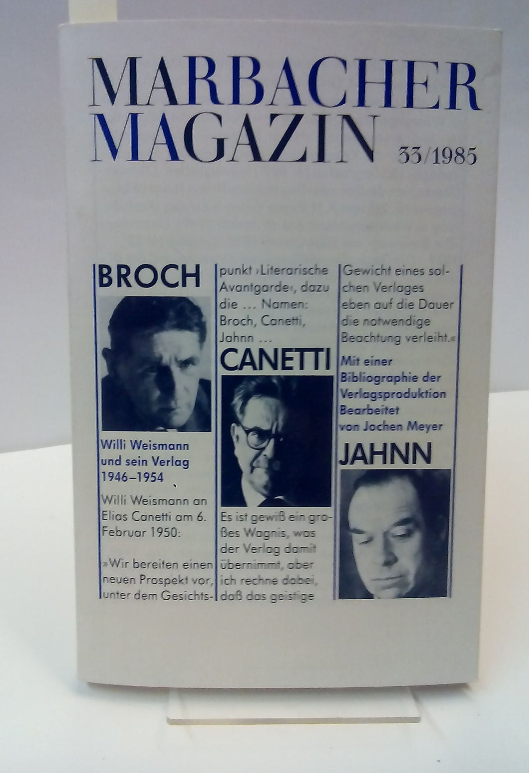 MM 033 | Broch - Canetti - Jahnn
