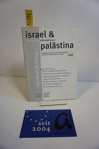 israel & palästina - Zeitschrift für Dialog