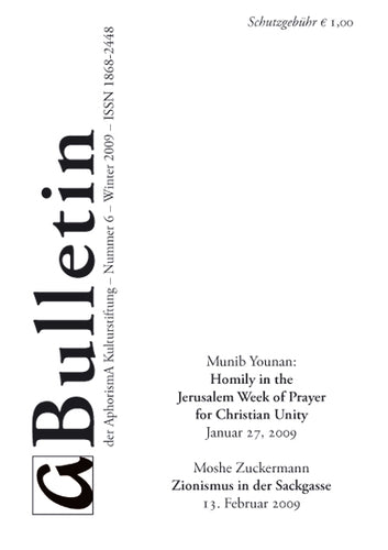 Bulletin der AphorismA Kulturstiftung 06 / Sommer 2009