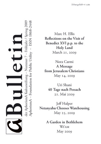 Bulletin der AphorismA Kulturstiftung 07 / Winter 2009