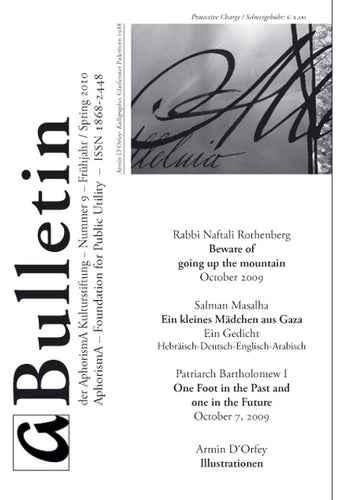 Bulletin der AphorismA Kulturstiftung 8 / Frühjahr 2010