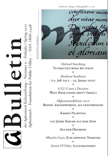 Bulletin der AphorismA Kulturstiftung 9 / Sommerr 2010