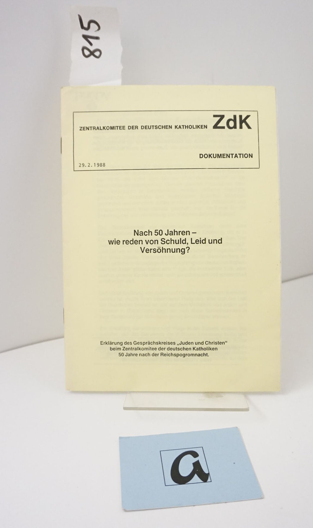 Nach 50 Jahren - wie reden von Schuld, Leid und Versöhnung?